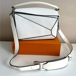 White Leather Crossbody Purse